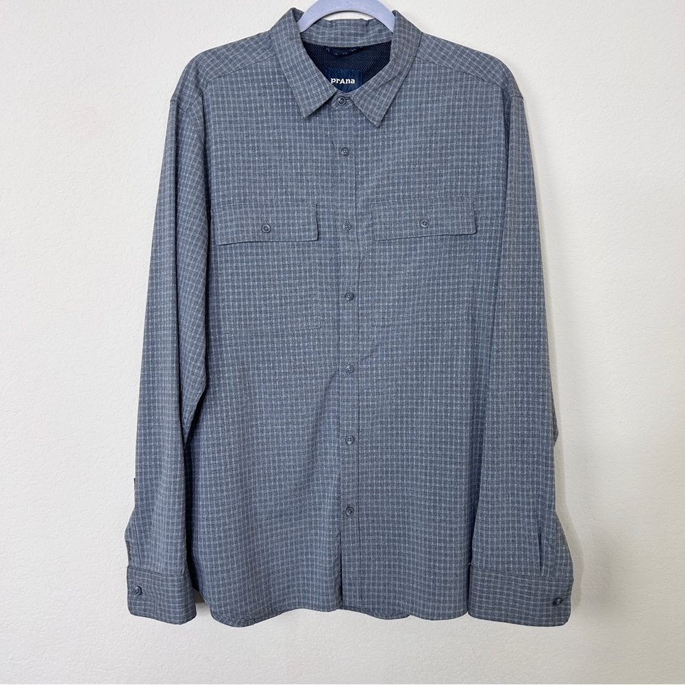 Prana Garvan Long Sleeve Shirt Gray Men's Size
Large Outdoor Active